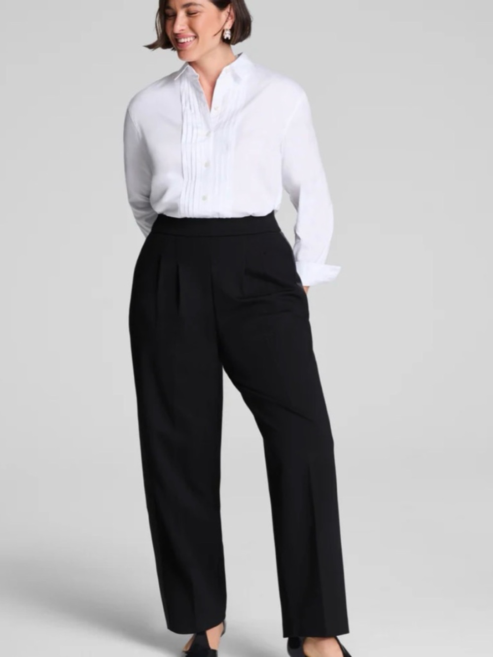 Spanx NWT Ponte Pleated Barrel Leg pants